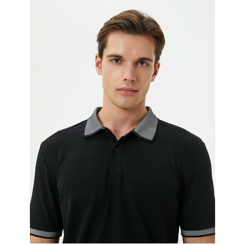 Koton Polo Neck T-Shirt Slim Fit Short Sleeve Collar Detailed Slike