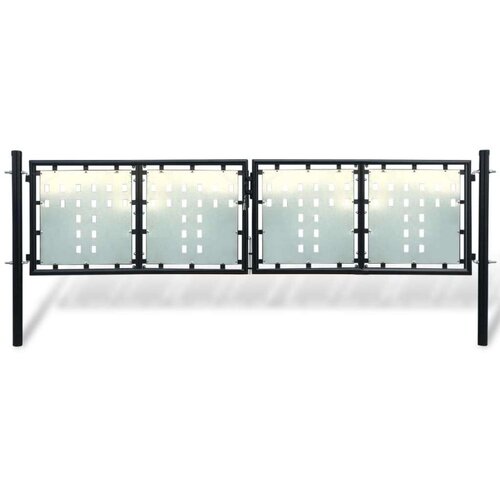 vidaXL crna jednostruka vrata za ogradu 300 x 125 cm Cijene