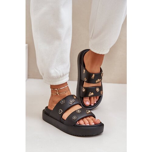 PS1 Women's Foam Slippers With Clips Black Ravanala Cene