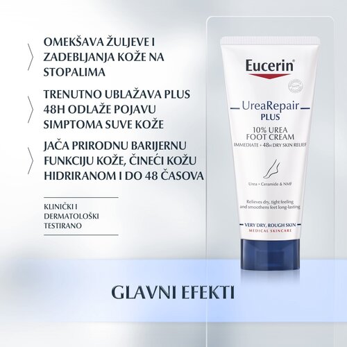 Eucerin UreaRepair Plus 10% hidratantna krema za suha i umorna stopala 100 ml Slike