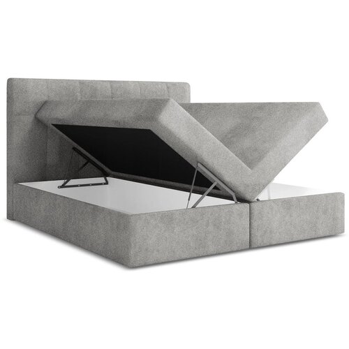 Makamii Svijetlo sivi boxspring krevet s prostorom za odlaganje 140x200 cm Palta &amp;ndash; Slike