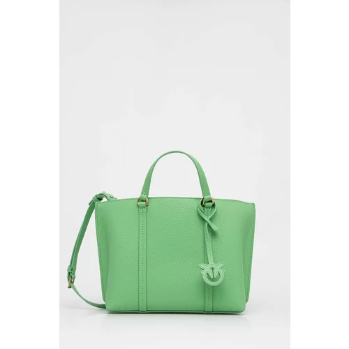 Pinko Usnjena torbica zelena barva
