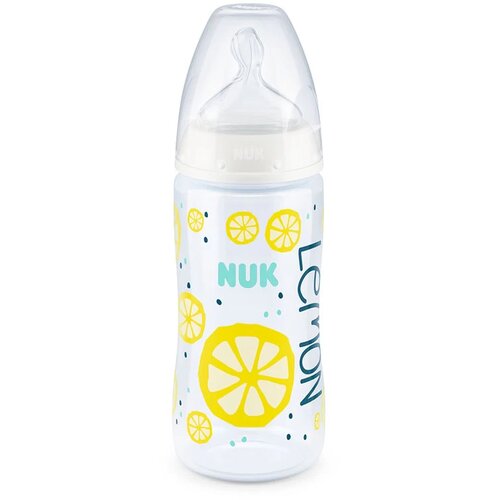Nuk plastična flašica silikon fruits žuta 300 ml, 6-18m 216286.1 Cene