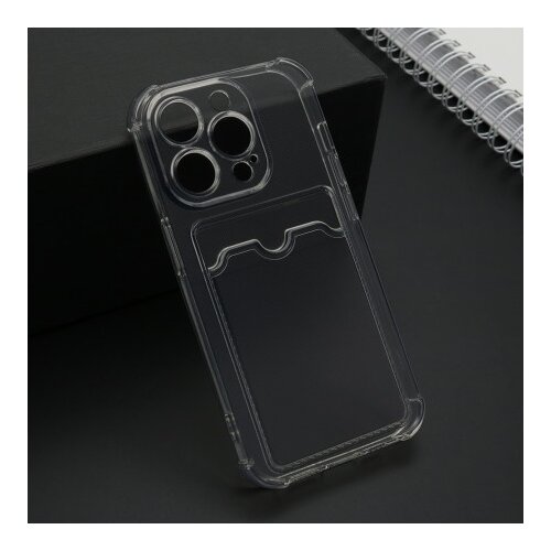 Futrola transparent card pocket za iphone 15 pro (6.1) siva ( F113330 ) Slike