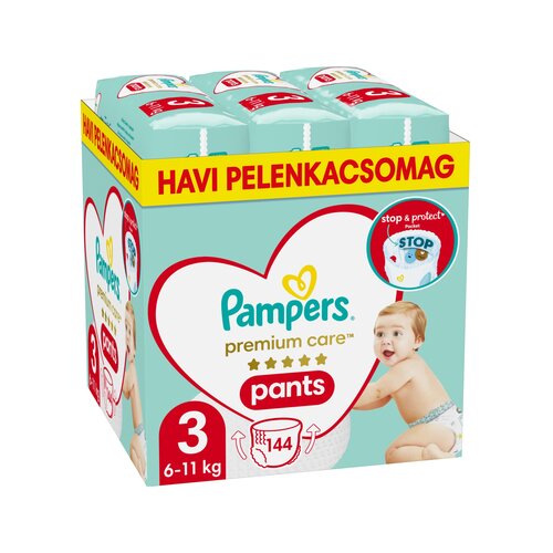 Pampers Premium Care Pants Size 3 hlačne plenice 6-11 kg 144 kos Cene