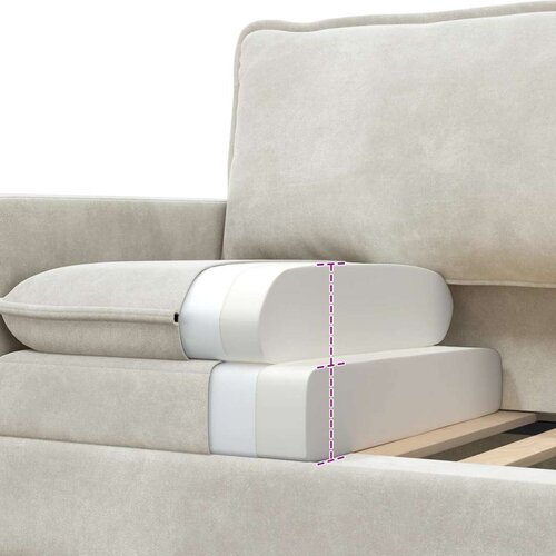 SOFA Krem 76 x 81 x 87 5 cm Bar&amp;scaron;un - Krem 60 cm Slike