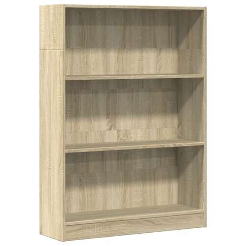 Maison Chic Knjižna omara - Knjižni regal sonoma hrast 80x24x109 cm inženirski les, (21724600) Slike