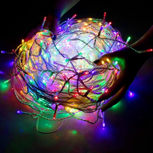 Springos Vi&amp;scaron;ebojna Zavesa s Kapljicama - 300 LED, 12m Slike