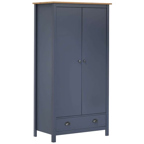 vidaXL Dvokrilni ormar Hill sivi 89 x 50 x 170 cm od masivne borovine Cene