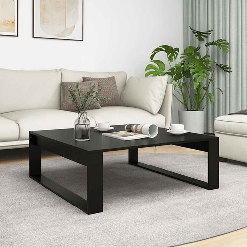  Stolić za kavu crni 100 x 100 x 35 cm od konstruiranog drva Cene