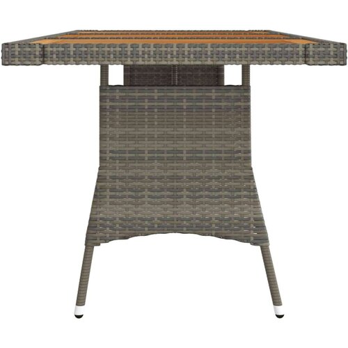 VidaXL Vrtni stol sivi 160x70x72 cm poliratan i masivno bagremovo drvo Slike
