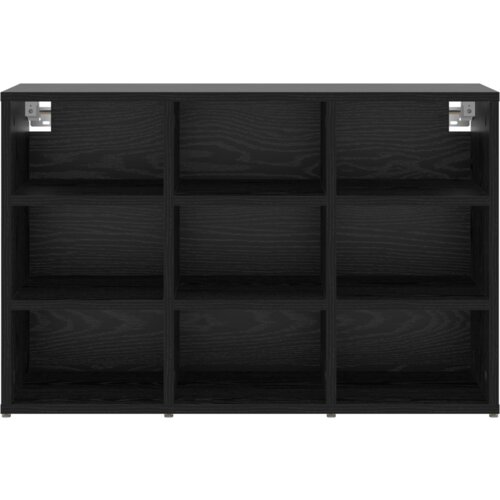 VidaXL ormar za cipele crni hrast 52.5 x 30 x 50 cm konstruirano drvo Slike