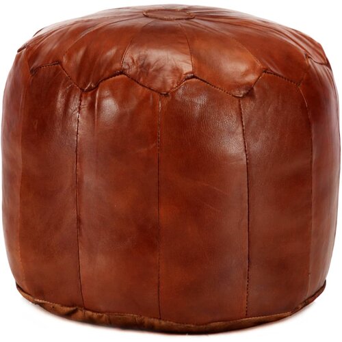  The Living Store Tabure rumenorjav 40x35 cm pravo kozje usnje - Tabure, (21454933) Cene