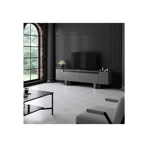 Hanah home tv polica bohem anthracite black Slike
