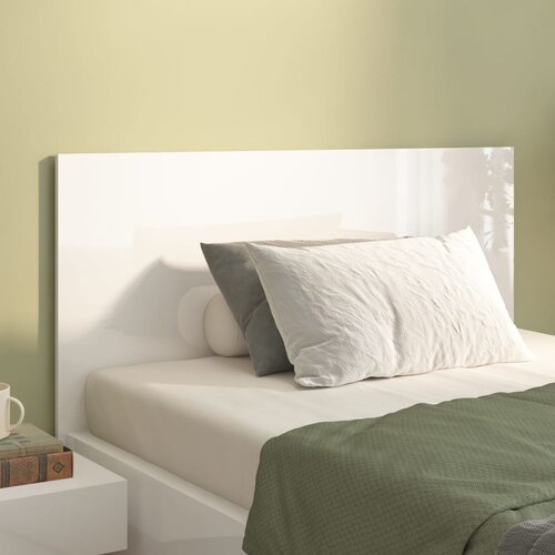 vidaXL Posteljno vzglavje visok sijaj belo 120x1,5x80 cm konstr. les Cene