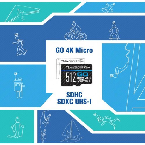 Team Group micro sdhc sdxc 512GB go uhs i U3 V30, 100 90MB s +sd adapter TGUSDX512GU303 Slike