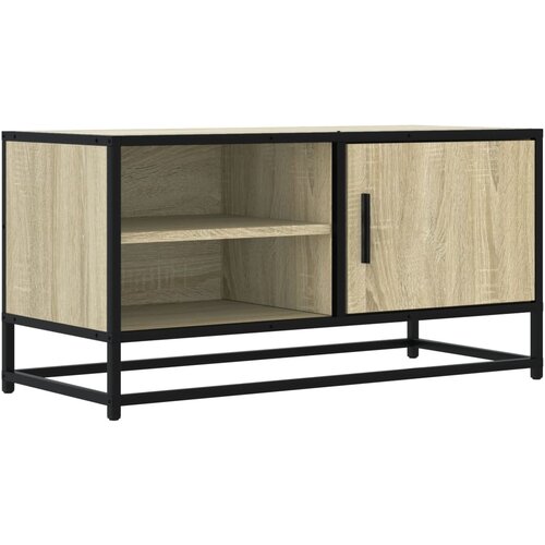 Maison Chic TV omarica - TV stojalo - Televizijska omarica sonoma hrast 80x34,5x40 cm inženirski les in kovina, (21702195) Cene