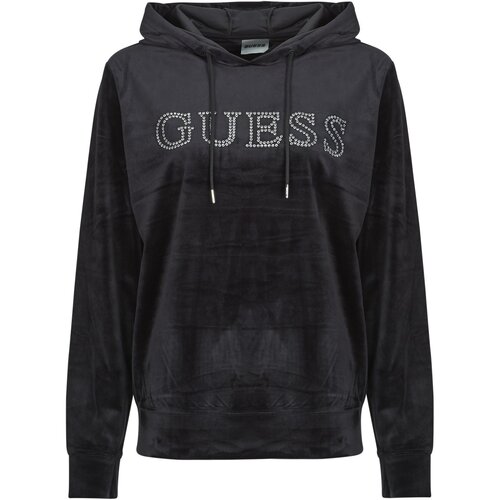Guess Puloverji COUTURE HOODIE SWEATSHIRT Črna Slike