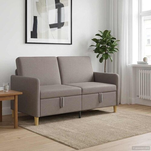 SOFA s pohranom Sivosmeđa 152 x 78 x 87 cm Poliester Cijene
