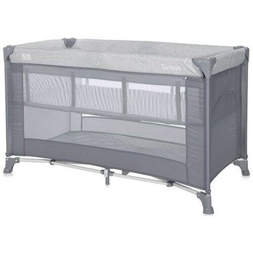 Lorelli prenosivi krevet torino 2 nivoa - grey striped elements ( 10080462213 ) Cene