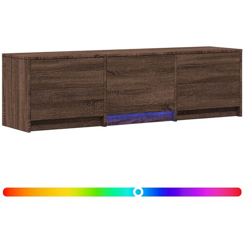 vidaXL TV omarica z LED osvetlitvijo Rjavi hrast 140 x 34 x 40 cm, (5000210610) Cene