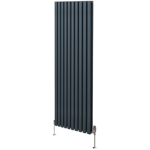 Monster ovalni stebrični radiator in ventili - 1800 mm x 600 mm - antracitno siva, (21569792) Slike