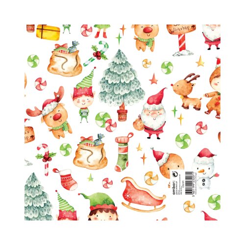 Ambar Novogodi&amp;scaron;nji ukrasni papir - Santas workshop, tabak Slike