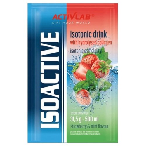 ACTIVLAB Izotonični napitak u prahu Isoactive jagoda s mentom (31,5 g) Slike