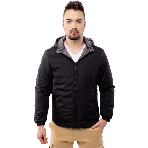 Glano Men&amp;#039;s Double-sided Jacket - Black Slike