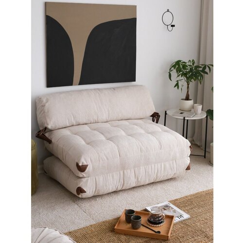 Atelier Del Sofa na rasklapanje, dvosjed, Fold Velvet 2, 120x24x75cm, bijela Cene