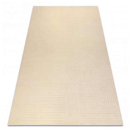 RugsX Volnena preproga TEXTURA 488.10.LA100 OSTA - Linije, geometrijski okvir, strukturna krem 135x200 cm, (5000218714) Cene