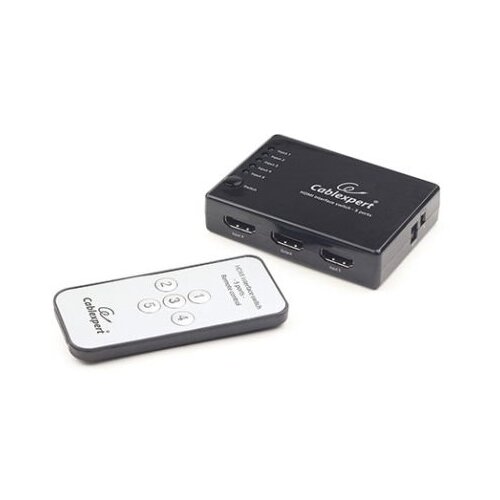  HDMI interface switch, 5 port, 5 uređaja na jedan TV, GEMBIRD, DSW-HDMI-53, + daljinski Slike
