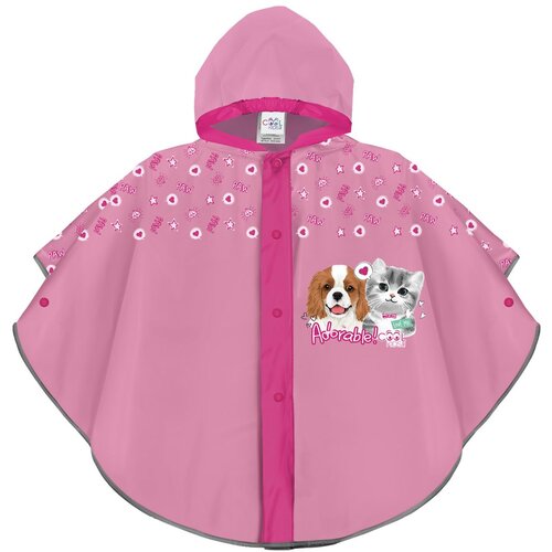 Okram pelerina za ki&amp;scaron;u 15642 PUPPIES PRINT COOL KIDS Ž roza 3-6 LET Slike