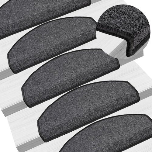  Prostirke za stepenice 15 kom 65x24x4 cm antracit poluokrugle velike Cene