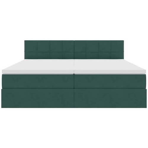  Krevet s od storage s madracem Tamnozelena 100 x 200 cm - Tamnozelena 200 x 200 cm Blok sa kvadratićima Slike