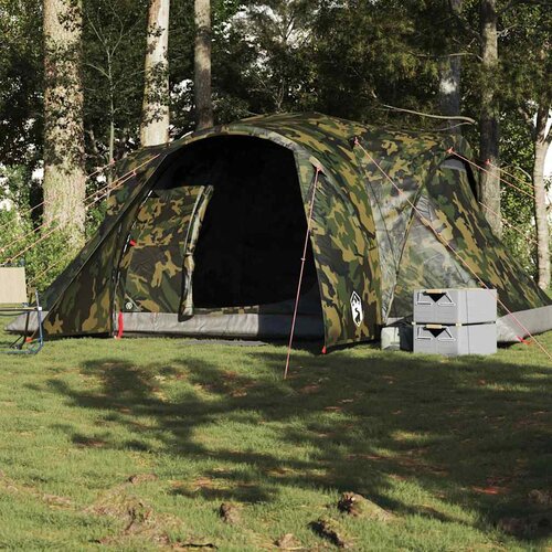 vidaXL Kupolasti obiteljski šator za 6 osoba maskirni vodootporni Cijene