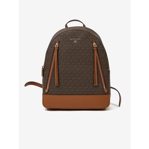 Michael Kors Dark Brown Women's Patterned Backpack - Women Cene