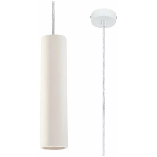 Nice Lamps Bela viseča svetilka s keramičnim senčnikom ø 8 cm Santana –