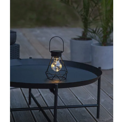 Star Trading Crna LED lampa Eddy, visina 15,5 cm