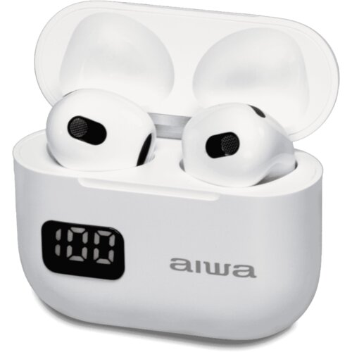 Aiwa slu&amp;scaron;alke tws, led ekran, EBTW-100WT, bele, (21740672) Slike
