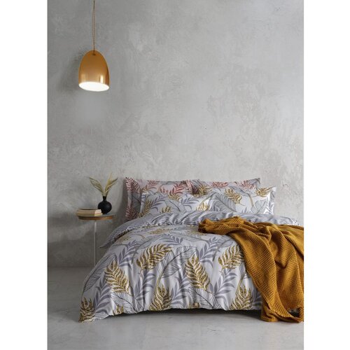  Lionel - Sivi Braon i Bela Ranforce Super King Posteljina Set Cene