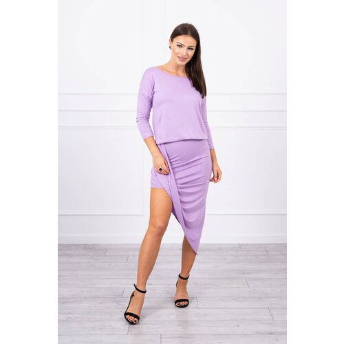 Kesi Asymmetrical dress, 3/4 sleeve light purple Slike