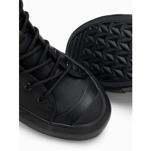 Ombre men&amp;#039;s high-top sneakers with rubber toe - black Slike