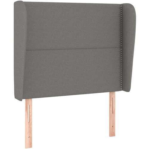 Uzglavlje s u&amp;scaron;ima tamnosivo 103x23x118/128 cm od tkanine Slike