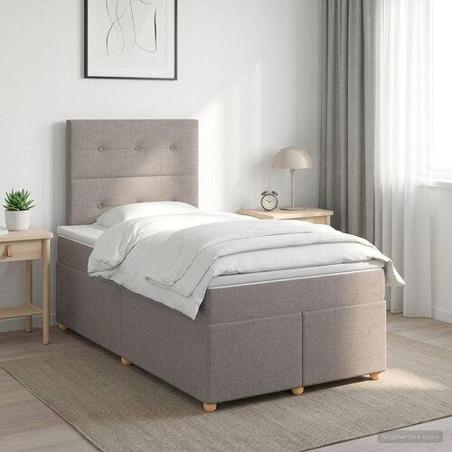  Boxspring krevet s madracem Sivosmeđa 120 x 190 cm Tkanina Cene