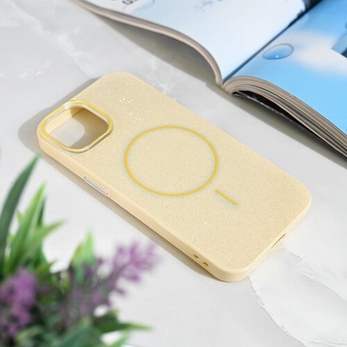  Maska za iPhone 13/14 61 Magsafe Sparkle Dust žuta Cene