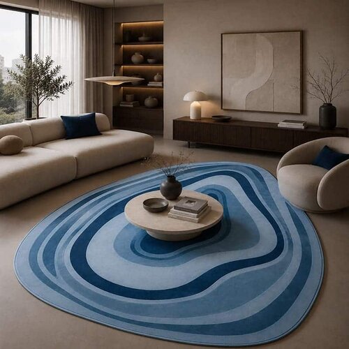  Tepih nepravilnog oblika 120x180cm - Godovi plavi, NTG-004 Slike