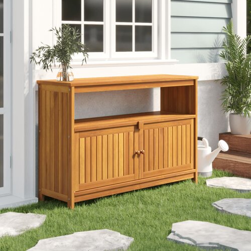 VidaXL Konzolni vrtni stol 110 x 35 x 75 cm od masivnog drva bagrema Slike