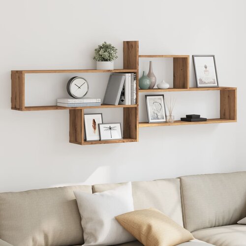 VidaXL Stenska polica artisian hrast 167,5x18x68 cm inženirski les Slike