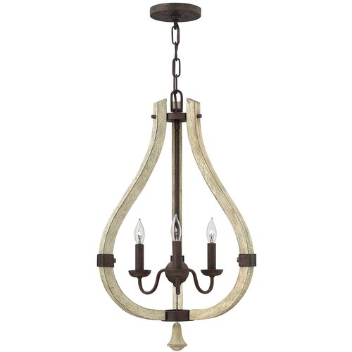 Elstead Lighting Elstead Middlefield Lestenec 3, svetlo železo, rjasta površina, E14, (22099700) Cene